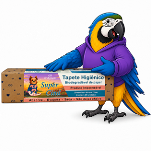 Tapete Higiênico para Aves Ecológico & Biodegradável - Medida 48cm X 14m - com 20 unidades