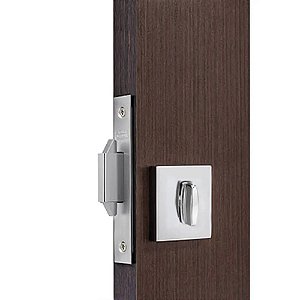 Fechadura Porta de Correr WC Roseta Quadrada Cromado - União