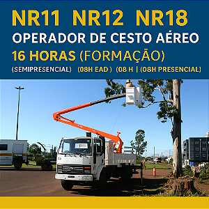 NR 11 - NR 12 - NR 18 Operador de Guindauto/Cesto Aéreo (16 H. Semipresencial) - Formação e Reciclagem