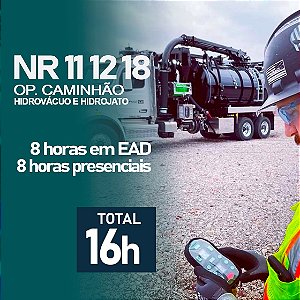 Operador de Caminhão Hidro Vácuo/Hidro jato (16 H. Semipresencial) - Formação e Reciclagem