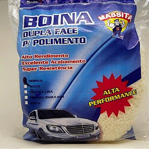 Boina Dupla Face Normal Branca Massita