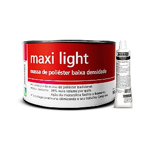 Maxi Light Massa Poliéster 900g Maxi Rubber