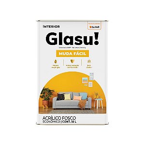 Tinta Acrílica Muda Fácil Fosco 18l Glasu