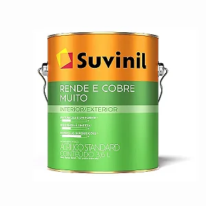 TINTA ACRÍLICA RENDE E COBRE MUITO STANDARD FOSCO INTERNO E EXTERNO 3,6L SUVINIL