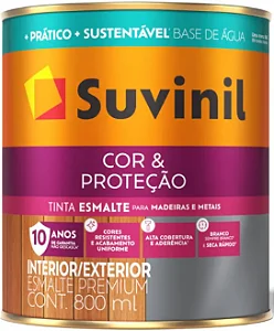 ESMALTE ACETINADO COR E PROTEÇÃO BASE ÁGUA SUVINIL 800ml