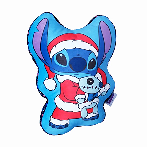 ALMOFADA FORMATO STITCH - FELIZ NATAL
