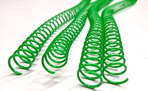 ESPIRAL PARA ENCADERNAÇÃO 7MM VERDE COM 100 UNIDADES