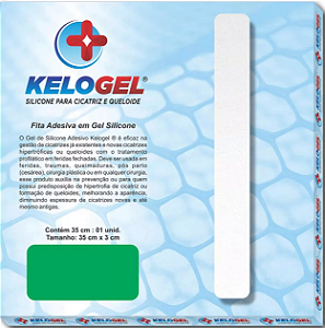 Adesivo Fita em Gel Silicone para Cicatriz 35cm x 3cm Unidade - Kelogel