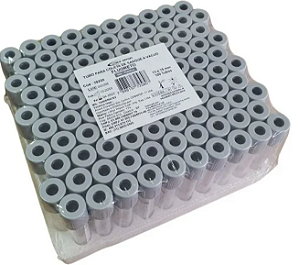 Tubo Fluoreto a Vácuo - Plástico - 4ml - 100Un - Labor Import