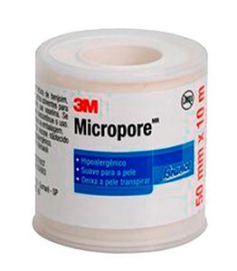Fita Micropore Branca 50mmx10mt - 3M