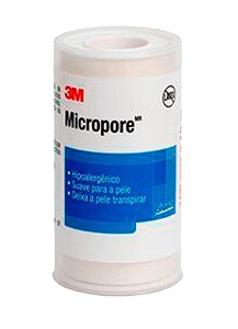 Fita Micropore Branca 100mmx10mt - 3M