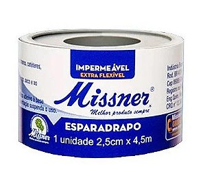 Esparadrapo Impermeável 2,5cm x 4,5 cm - Missner