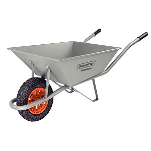 CARRINHO DE MÃO EXTRAFORTE TRAMONTINA COM CAÇAMBA EXTRAFORTE METÁLICA CINZA 65 L, BRAÇO METÁLICO E PNEU MACIÇO - 77714235