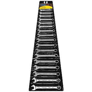 JOGO DE CHAVES COMBINADAS TRAMONTINA BASIC COM CORPO EM AÇO ESPECIAL CROMADO 17 PEÇAS - 41128217