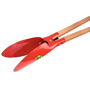 CAVADEIRA ARTICULADA METÁLICA TRAMONTINA COM CABOS DE MADEIRA 145 CM E BATENTE PLÁSTICO - 77566813