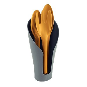 JOGO PARA JARDINAGEM TRAMONTINA COCOON COM PEÇAS PLÁSTICAS AMARELAS COM CONTENEDOR GRAFITE 4 PEÇAS - 78107804