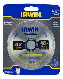 DISCO DE CORTE DIAMANTADO LISO IRWIN 110X20MM - IW13891