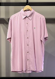 Camisa Linho Manga Curta Dusk Rose