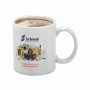 CANECA LOUÇA BRANCA  PERSONALIZADO