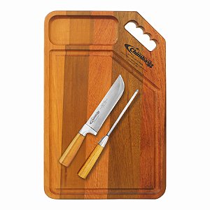 KIT CHURRASCO GOURMET C/ 03 PCS  PERSONALIZADO