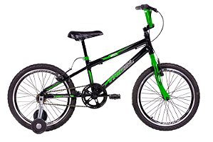 Bicicleta Infantil Aro 20 BMX Carbon Steel Com Roda Lateral Tridal