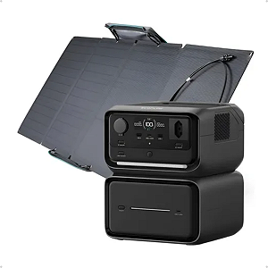 EcoFlow River 3 Plus + Bateria extra 572Wh + Painel 220W