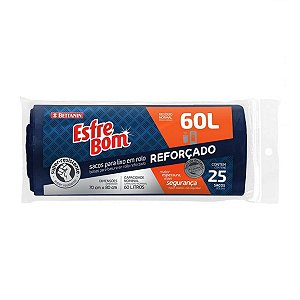 Sacos Para Lixo Resistente Reforçado Esfrebom 60 Litros Azul