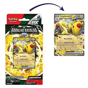Card Game Pokémon TCG Deck Baralho de Batalha Ampharos EX