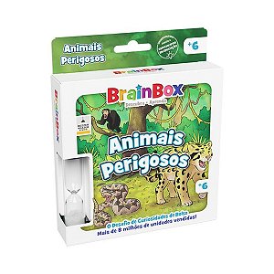 Jogo de Cartas Educativo BrainBox Pocket: Animais Perigosos