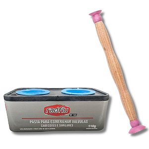 Kit Pasta e Chupeta Ventosa Para Esmerilhar Válvulas Motor