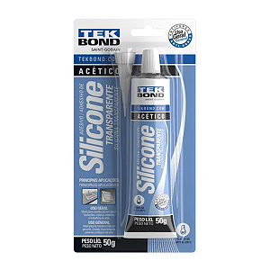 Silicone Acético Vedação Uso Geral Transparente 50g Tekbond