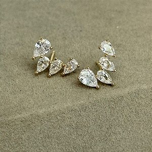 BRINCO QUATRO GOTAS CRISTAL