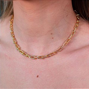 COLAR TIFANY EM OURO 18K