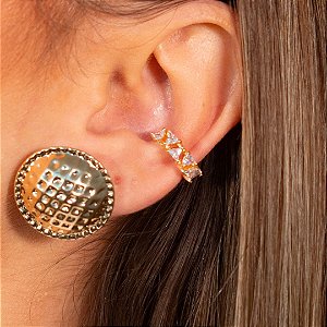 PIERCING TRIANGULO FAKE NO BANHO DE OURO 18K