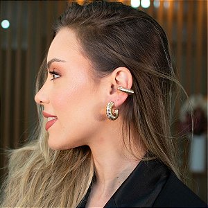 ARGOLA VANUSA NO BANHO DE OURO 18K