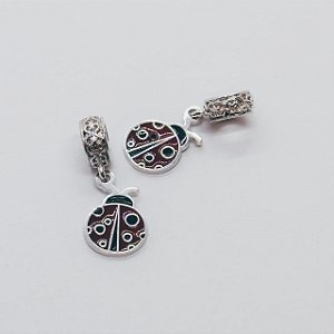 Berloque Joaninha Ródio Branco