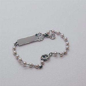 Pulseira Gatinho Ródio Branco