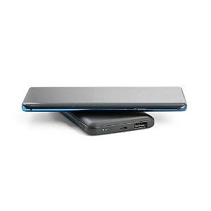 Power Bank em Alumínio com Carregador Wireless Ventosa