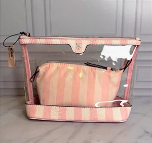 Kit de 2 Necessaire  Victoria's Secret  - Cor Rosa