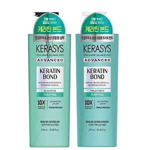 Kit Keratin Bond Purifying Shampoo+Tratamento 600 ml - Kerassys