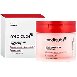 Almofadas Esfoliantes Medicube Red Succinic Acid Peeling Pad de 70 Unidades