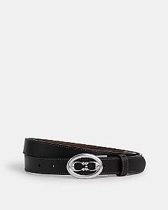 Cinto Coach Sculpted C Buckle Cut To Size Reversible