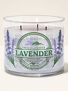 Vela Aromática 3 pavios Lavender Bath & Body Works