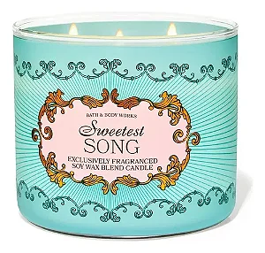 Vela Aromática 3 pavios Sweetest Song Bath & Body Works