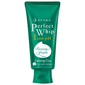 SENKA - Perfect Whip Low pH Cica Calmante + Extrato de Soja - Espuma de Limpeza Facial 100g