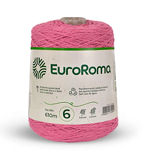 Barbante EuroRoma Rosa Chiclet Nº 6 (610 Metros)