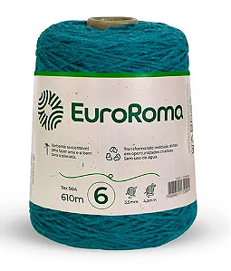 Barbante EuroRoma Azul Petróleo Nº 6 (610 Metros)