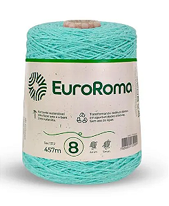 Barbante EuroRoma Verde Agua Claro Nº8 (457 Metros)