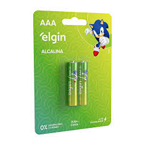 Pilha Alcalina AAA Elgin- Blister com 2