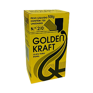 Clips 2/0 Galvanizado Golden Kraft CAIXA C/ 720 500G
